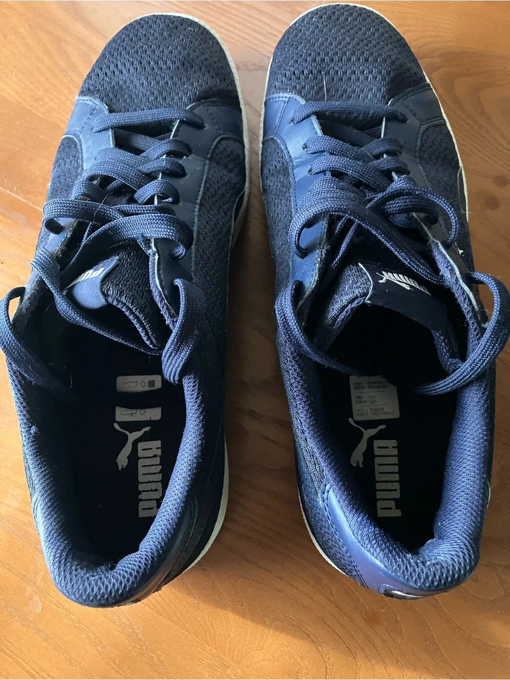 Puma Smash Knit C Women’s Sneakers Navy and White Low-Top Size 11
